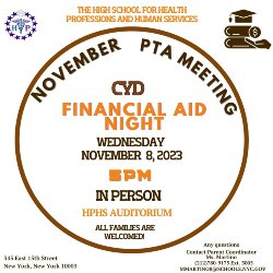 November PTA Meeting - Financial Aid Night 